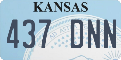 KS license plate 437DNN