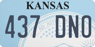 KS license plate 437DNO