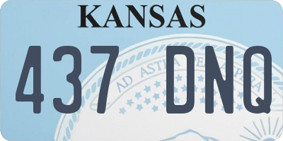 KS license plate 437DNQ