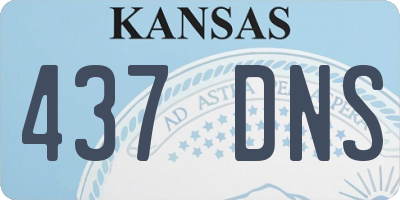 KS license plate 437DNS
