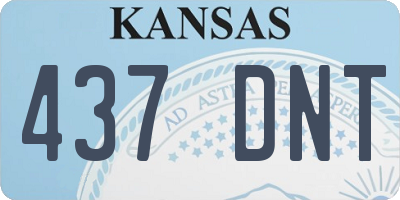KS license plate 437DNT