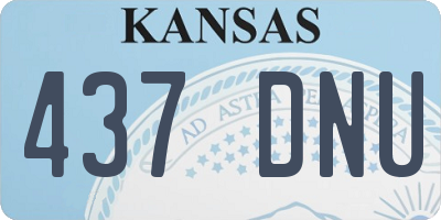 KS license plate 437DNU
