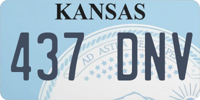 KS license plate 437DNV