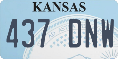KS license plate 437DNW