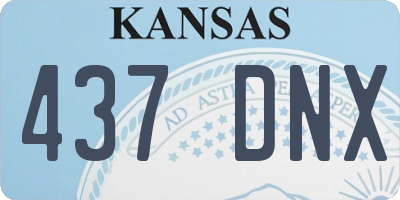 KS license plate 437DNX