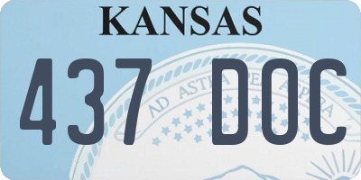 KS license plate 437DOC