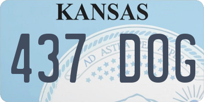 KS license plate 437DOG