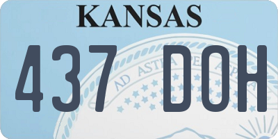 KS license plate 437DOH