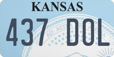 KS license plate 437DOL