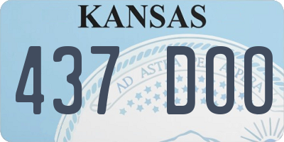 KS license plate 437DOO
