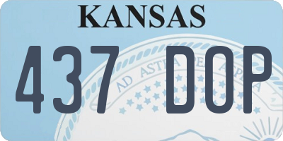 KS license plate 437DOP