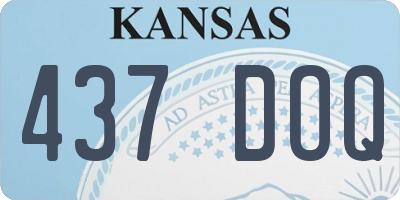 KS license plate 437DOQ
