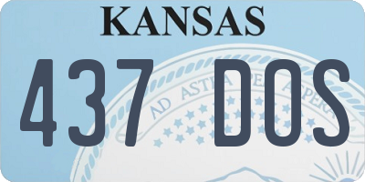 KS license plate 437DOS
