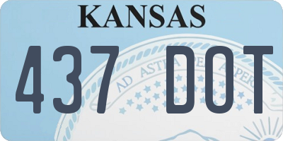 KS license plate 437DOT