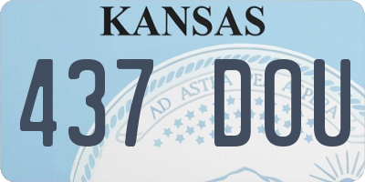 KS license plate 437DOU