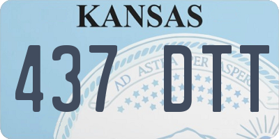 KS license plate 437DTT