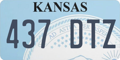 KS license plate 437DTZ