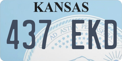 KS license plate 437EKD