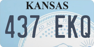 KS license plate 437EKQ
