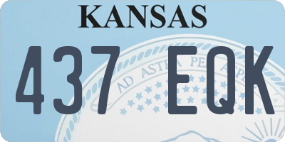 KS license plate 437EQK