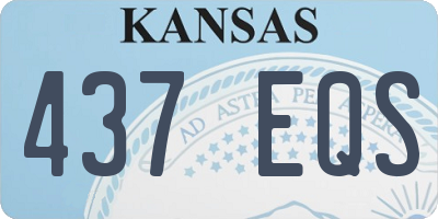 KS license plate 437EQS
