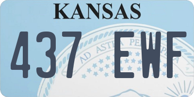 KS license plate 437EWF