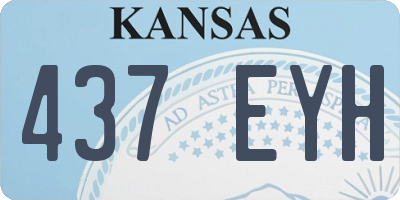 KS license plate 437EYH