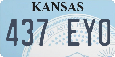KS license plate 437EYO