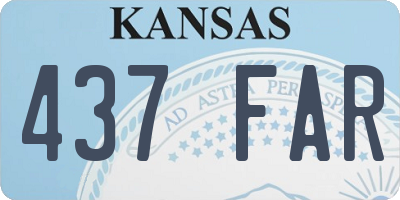 KS license plate 437FAR