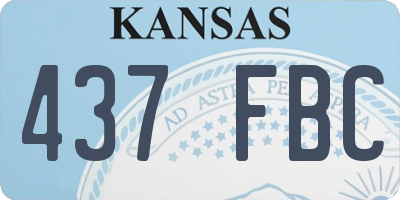 KS license plate 437FBC