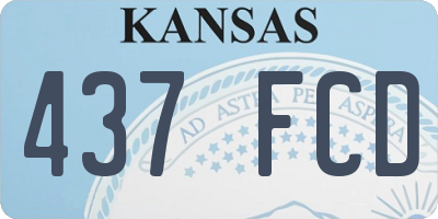 KS license plate 437FCD