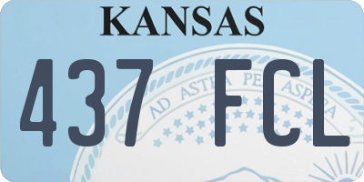 KS license plate 437FCL