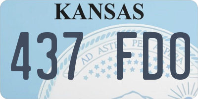 KS license plate 437FDO