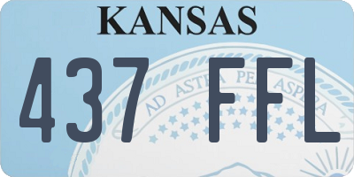KS license plate 437FFL