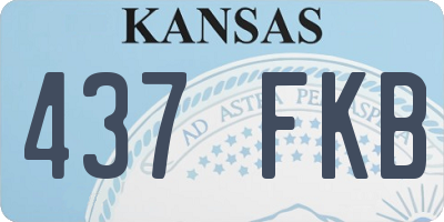 KS license plate 437FKB