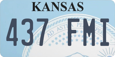KS license plate 437FMI