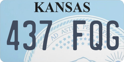 KS license plate 437FQG