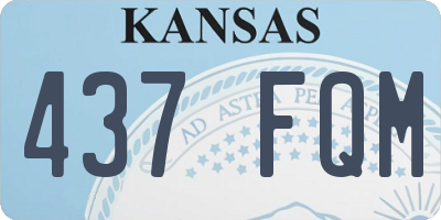 KS license plate 437FQM