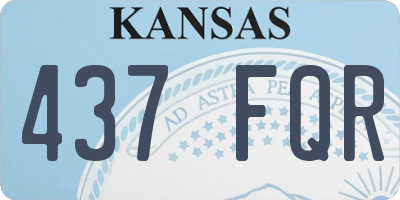 KS license plate 437FQR