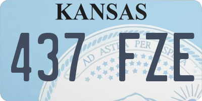 KS license plate 437FZE