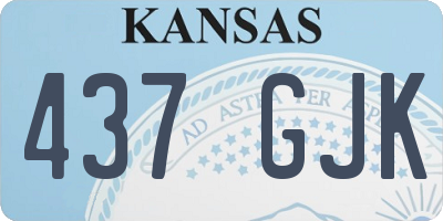 KS license plate 437GJK