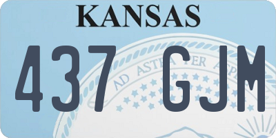 KS license plate 437GJM
