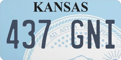 KS license plate 437GNI