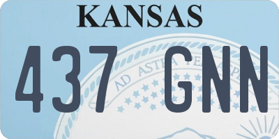 KS license plate 437GNN