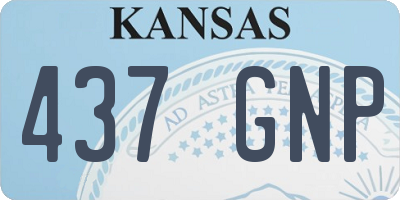 KS license plate 437GNP