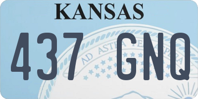 KS license plate 437GNQ