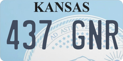 KS license plate 437GNR