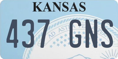 KS license plate 437GNS