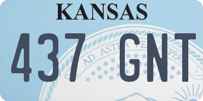 KS license plate 437GNT