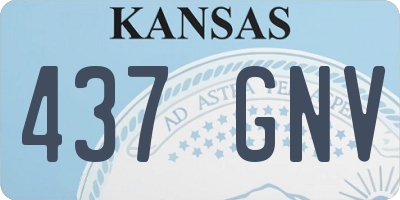 KS license plate 437GNV